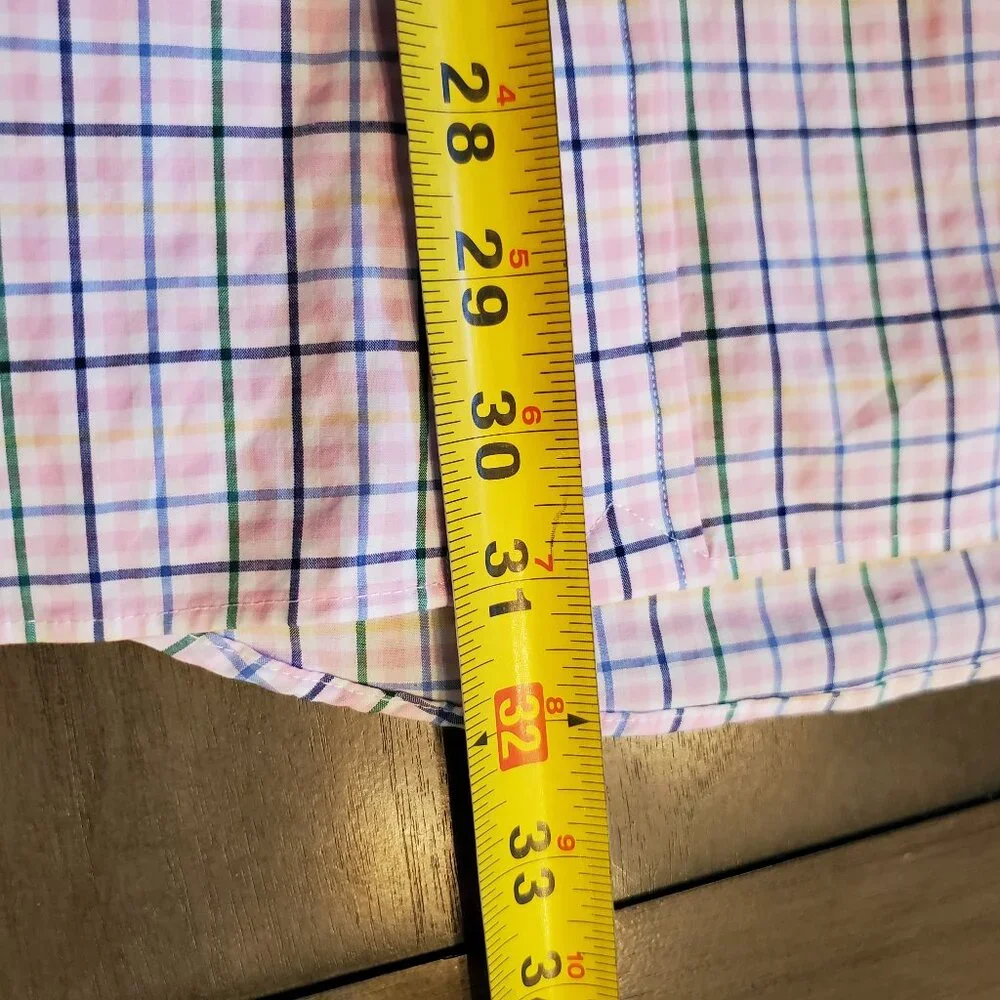 Polo Ralph Lauren Men’s XL Blue Pink Plaid Check Long‎ Sleeve Classic Fit Button